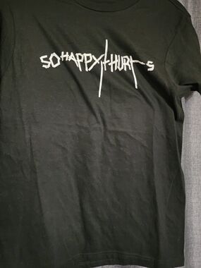 Sony Black Short Sleeve Tee with White Graphic